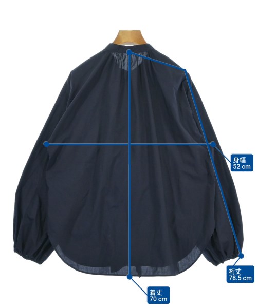 JOURNAL STANDARD L'ESSAGE（ジャーナルスタンダードレサージュ）ブラウス 紺 サイズ:F レディース/2200673649140