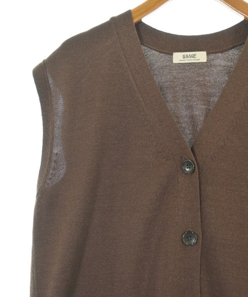 JOURNAL STANDARD L'ESSAGE（ジャーナルスタンダードレサージュ）ベスト/ノースリーブ 茶 サイズ:F レディース/2200654255049