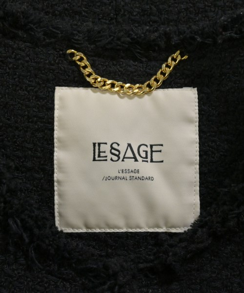 JOURNAL STANDARD L'ESSAGE（ジャーナルスタンダードレサージュ）ノーカラージャケット 黒 サイズ:F レディース/2200632288021