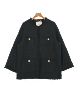 JOURNAL STANDARD L'ESSAGE（ジャーナルスタンダードレサージュ）ノーカラージャケット 黒 サイズ:F レディース/2200632288021