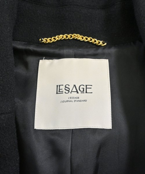 JOURNAL STANDARD L'ESSAGE（ジャーナルスタンダードレサージュ）チェスターコート 黒 サイズ:36(S位) レディース/2200646227016