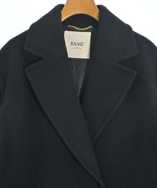 JOURNAL STANDARD L'ESSAGE（ジャーナルスタンダードレサージュ）チェスターコート 黒 サイズ:36(S位) レディース/2200646227016