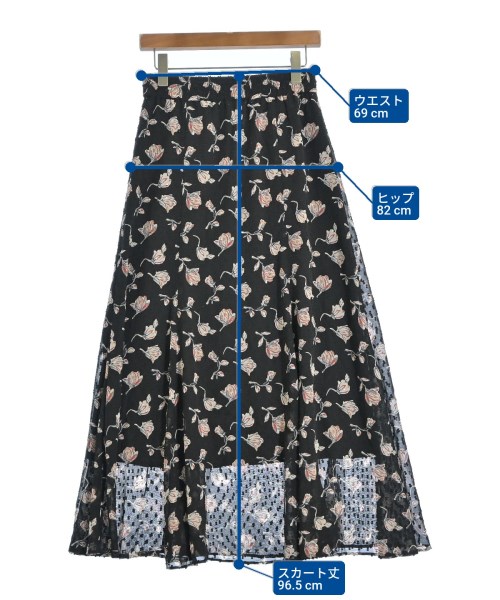 JOURNAL STANDARD L'ESSAGE（ジャーナルスタンダードレサージュ）ロング・マキシ丈スカート 黒 サイズ:F レディース/2200642421135