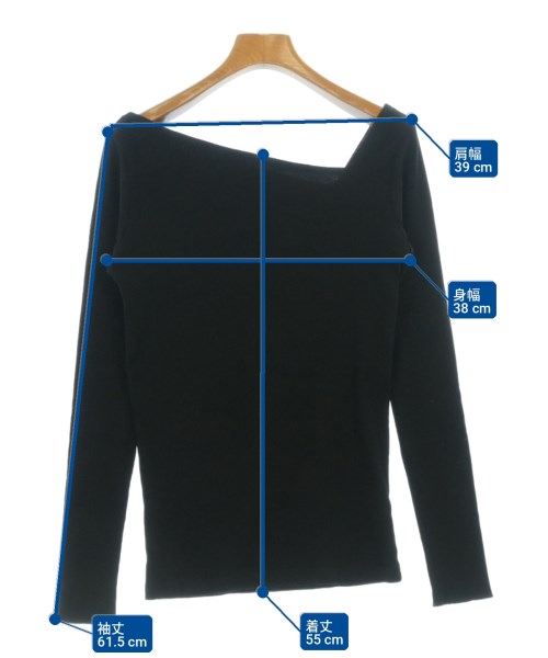 JOURNAL STANDARD L'ESSAGE（ジャーナルスタンダードレサージュ）Tシャツ・カットソー 黒 サイズ:F レディース/2200705965118