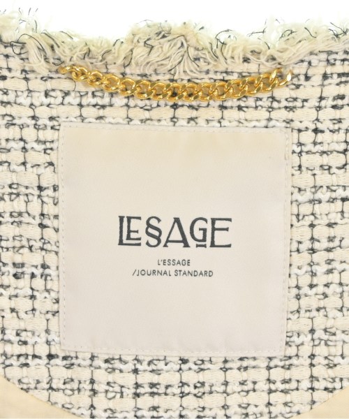 JOURNAL STANDARD L'ESSAGE（ジャーナルスタンダードレサージュ）ノーカラージャケット 白 サイズ:F レディース/2200706868012