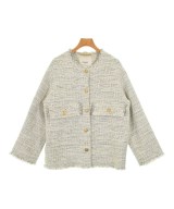 JOURNAL STANDARD L'ESSAGE（ジャーナルスタンダードレサージュ）ノーカラージャケット 白 サイズ:F レディース/2200706868012
