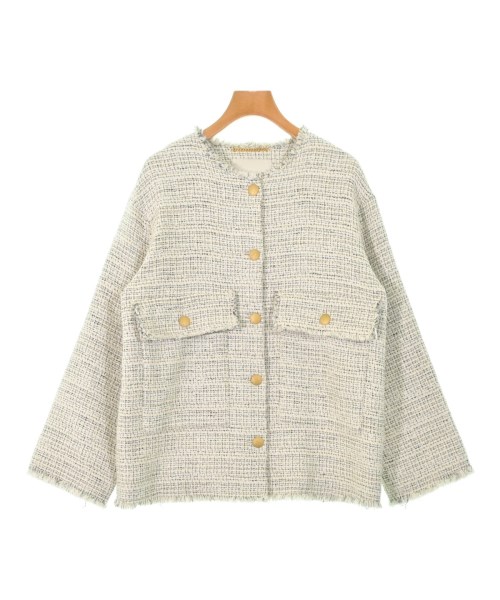 JOURNAL STANDARD L'ESSAGE(ジャーナルスタンダードレサージュ)ノーカラージャケット 白 サイズ:F/2200662523062