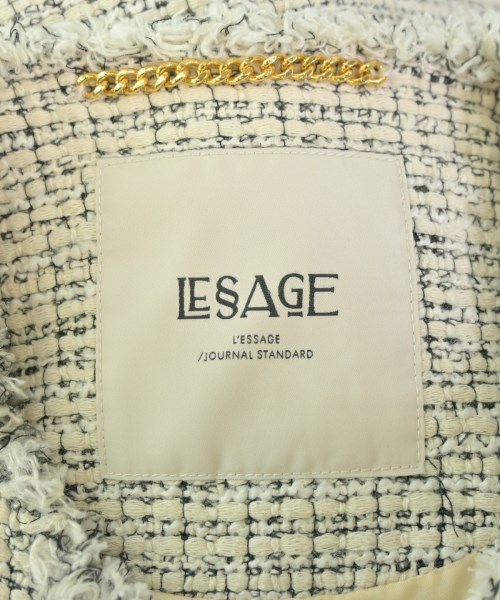 JOURNAL STANDARD L'ESSAGE（ジャーナルスタンダードレサージュ）ノーカラージャケット 白 サイズ:F レディース/2200662523062