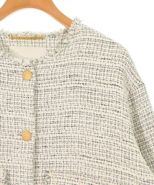 JOURNAL STANDARD L'ESSAGE（ジャーナルスタンダードレサージュ）ノーカラージャケット 白 サイズ:F レディース/2200662523062