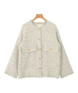 JOURNAL STANDARD L'ESSAGE（ジャーナルスタンダードレサージュ）ノーカラージャケット 白 サイズ:F レディース/2200662523062
