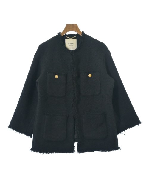 JOURNAL STANDARD L'ESSAGE(ジャーナルスタンダードレサージュ)ノーカラージャケット 黒 サイズ:F/2200660013176