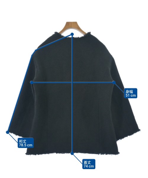 JOURNAL STANDARD L'ESSAGE（ジャーナルスタンダードレサージュ）ノーカラージャケット 黒 サイズ:F レディース/2200660013176