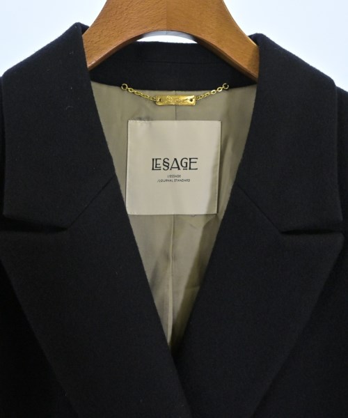 JOURNAL STANDARD L'ESSAGE（ジャーナルスタンダードレサージュ）チェスターコート 紺 サイズ:F レディース/2200662467014