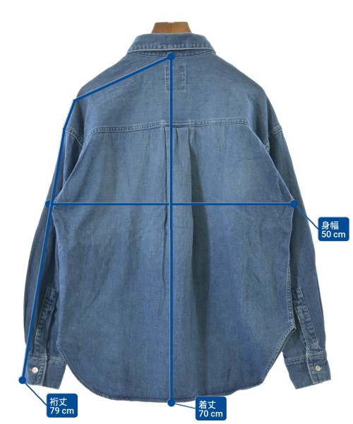 JOURNAL STANDARD L'ESSAGE（ジャーナルスタンダードレサージュ）カジュアルシャツ 青 サイズ:F レディース/2200662836032