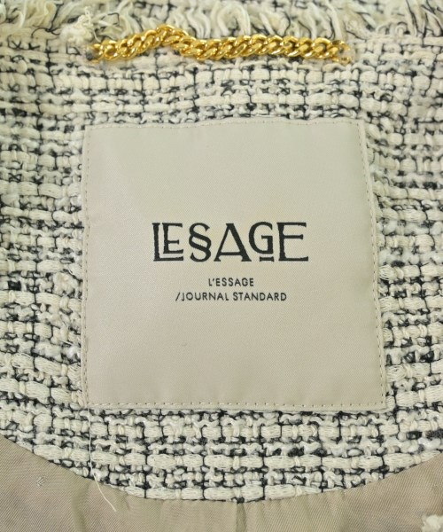 JOURNAL STANDARD L'ESSAGE（ジャーナルスタンダードレサージュ）ノーカラージャケット 白 サイズ:F レディース/2200665667022