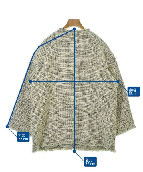 JOURNAL STANDARD L'ESSAGE（ジャーナルスタンダードレサージュ）ノーカラージャケット 白 サイズ:F レディース/2200665667022