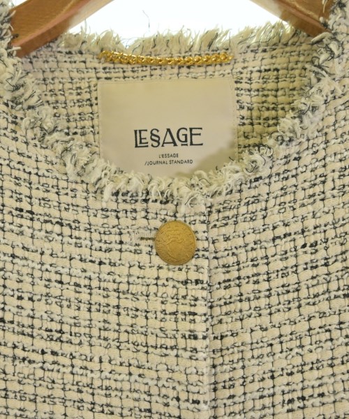 JOURNAL STANDARD L'ESSAGE（ジャーナルスタンダードレサージュ）ノーカラージャケット 白 サイズ:F レディース/2200683515039