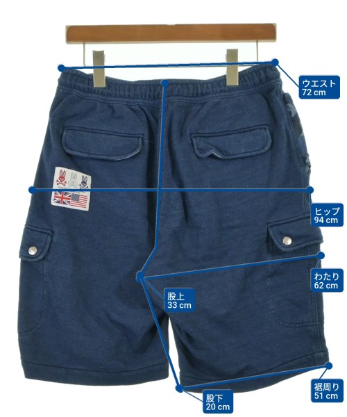 Psycho Bunny（サイコバニー）ショートパンツ 青 サイズ:XL メンズ/2200622363134