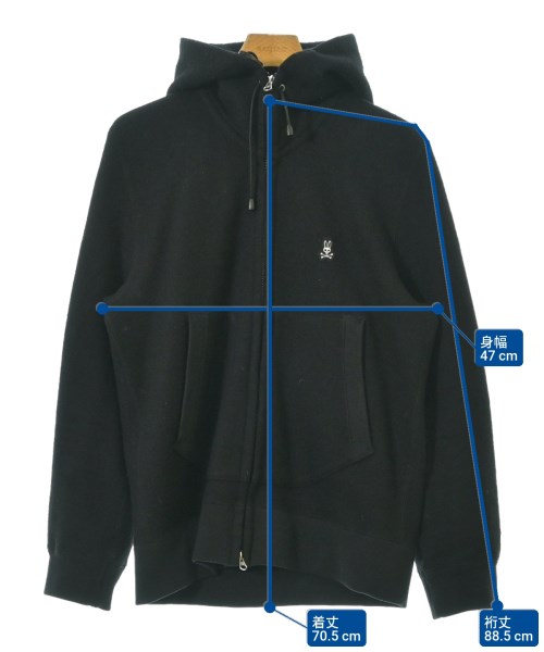 Psycho Bunny（サイコバニー）パーカー 黒 サイズ:XL メンズ/2200617641018