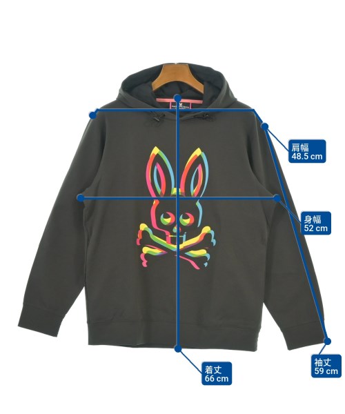 Psycho Bunny（サイコバニー）パーカー グレー サイズ:L メンズ/2200616864166