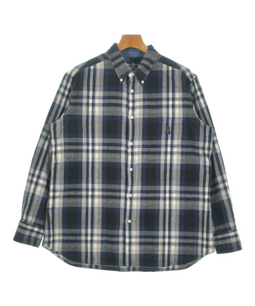 Psycho Bunny(サイコバニー)カジュアルシャツ 紺 サイズ:48(L位)/2200669245103