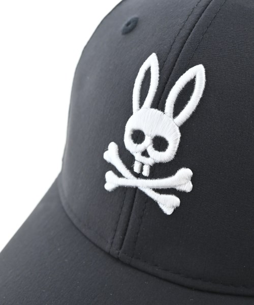 Psycho Bunny（サイコバニー）キャップ 黒 サイズ:F メンズ/2200679684121