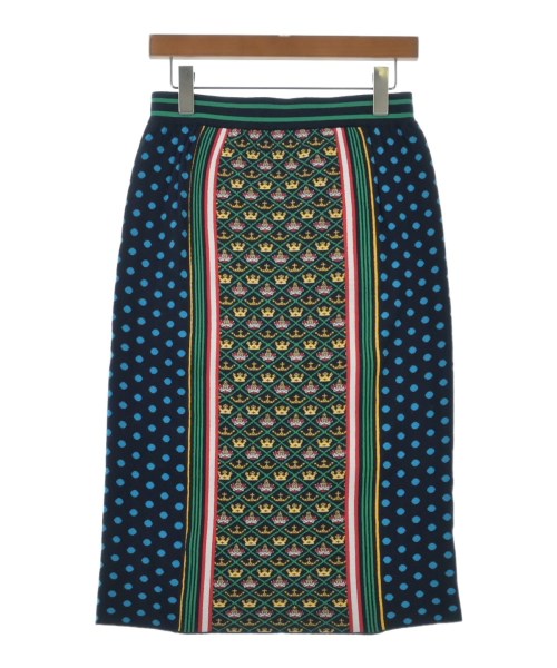 MUVEIL（ミュベール）ひざ丈スカート 紺 サイズ:38(M位) レディース/2200636145023