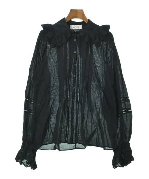 MUVEIL(ミュベール)カジュアルシャツ 黒 サイズ:38(M位)/2200638139020