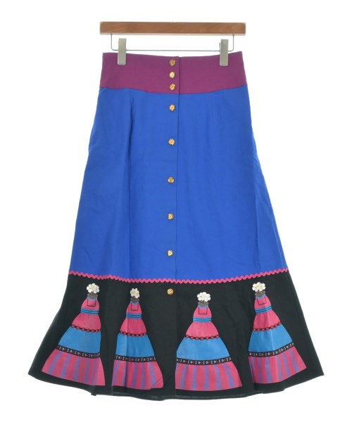 MUVEIL(ミュベール)ロング・マキシ丈スカート 青 サイズ:38(M位)/2200644740012