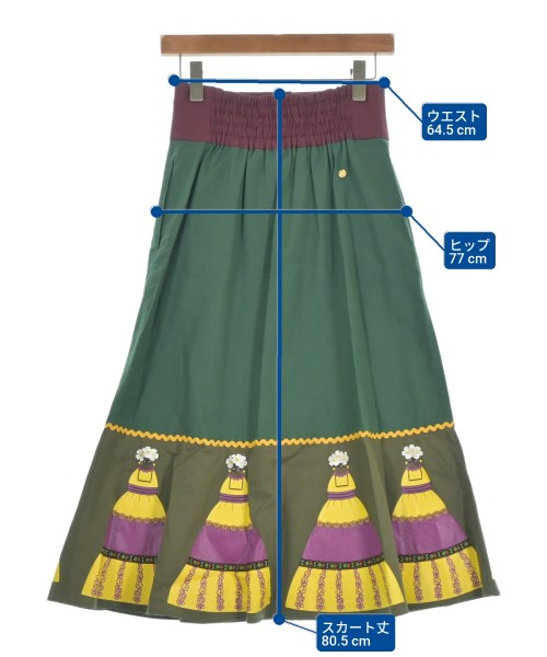 MUVEIL（ミュベール）ロング・マキシ丈スカート 緑 サイズ:36(S位) レディース/2200644740029