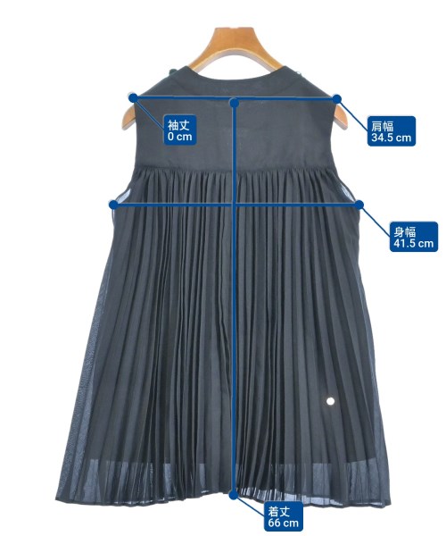 MUVEIL（ミュベール）ブラウス 紺 サイズ:36(S位) レディース/2200644742832