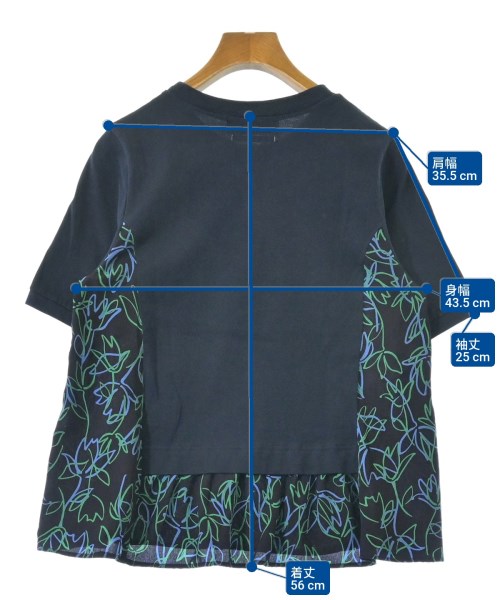 MUVEIL（ミュベール）Tシャツ・カットソー 紺 サイズ:36(S位) レディース/2200613685092