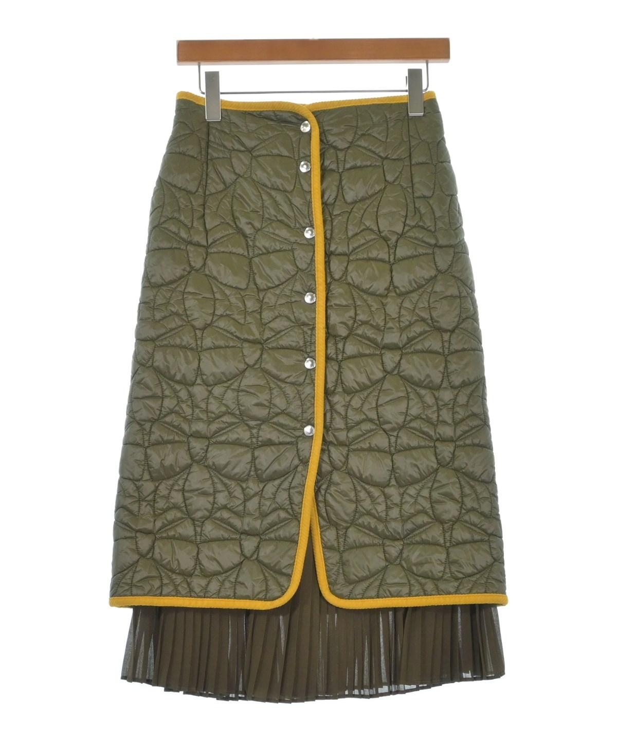 ミュベール　スカート MUVEIL（ミュベール）ひざ丈スカート カーキ サイズ:36(S位