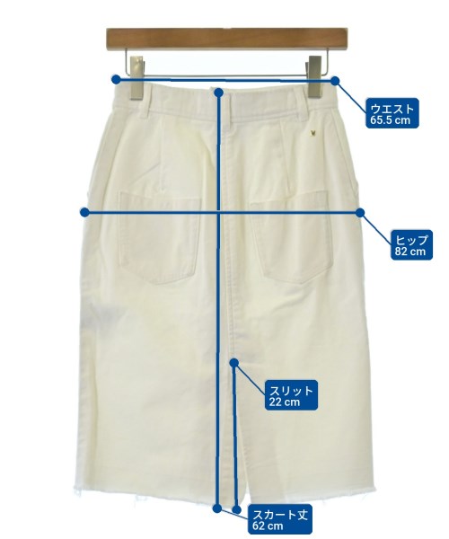 MUVEIL（ミュベール）ひざ丈スカート 白 サイズ:36(S位) レディース/2200617876014