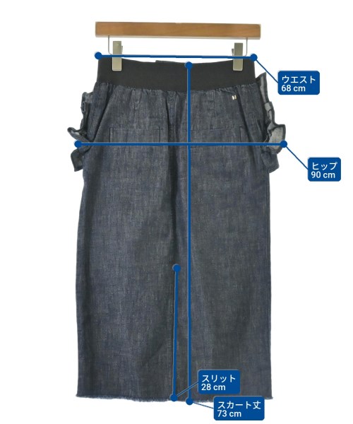 MUVEIL（ミュベール）ロング・マキシ丈スカート 紺 サイズ:36(S位) レディース/2200617876021