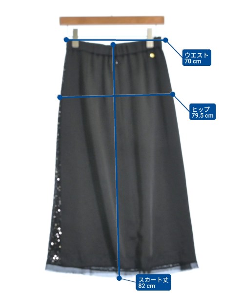 MUVEIL（ミュベール）ロング・マキシ丈スカート 黒 サイズ:36(S位) レディース/2200613132039