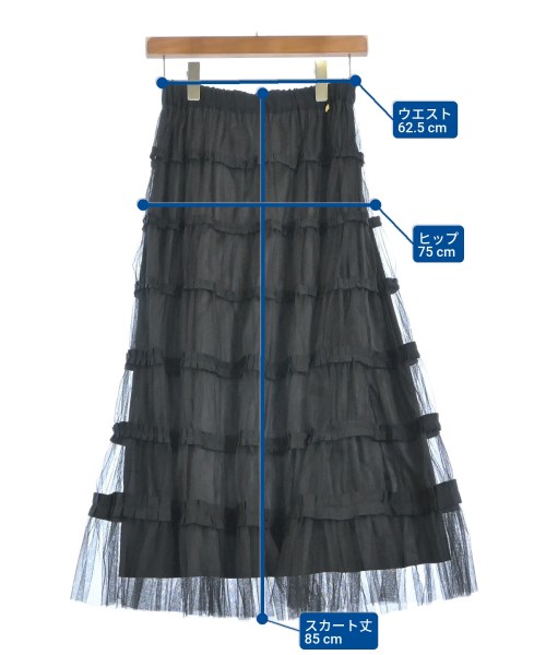 MUVEIL（ミュベール）ロング・マキシ丈スカート 黒 サイズ:36(S位) レディース/2200672939167