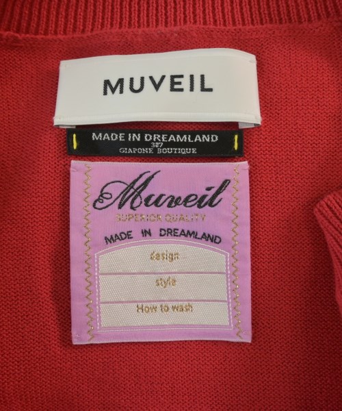 MUVEIL（ミュベール）カーディガン 赤 サイズ:38(M位) レディース/2200659153036