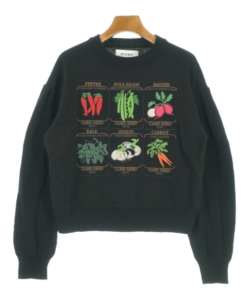MUVEIL(ミュベール)ニット・セーター 黒 サイズ:38(M位)/2200643121065