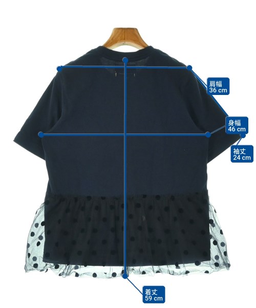 MUVEIL（ミュベール）Tシャツ・カットソー 紺 サイズ:38(M位) レディース/2200702286148
