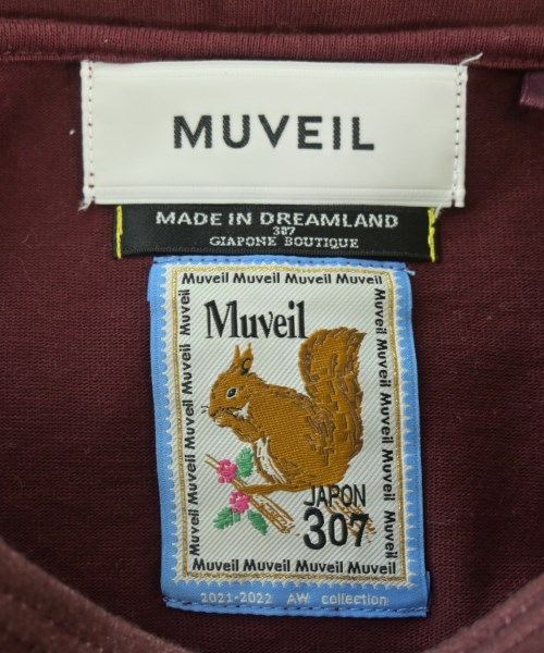 MUVEIL（ミュベール）Tシャツ・カットソー 赤 サイズ:38(M位) レディース/2200659383204