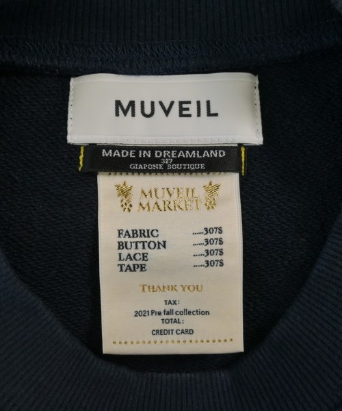 MUVEIL（ミュベール）スウェット 紺 サイズ:36(S位) レディース/2200659383211