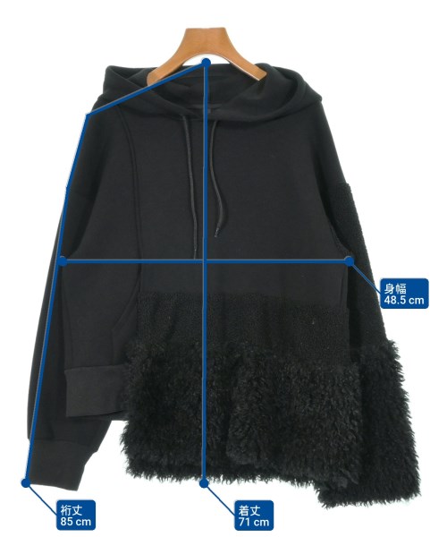 AULA AILA（アウラアイラ）パーカー 黒 サイズ:0(XS位) レディース/2200618538034