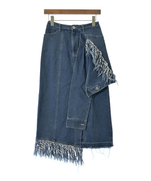 AULA AILA(アウラアイラ)ロング・マキシ丈スカート 紺 サイズ:0(XS位)/2200650444027