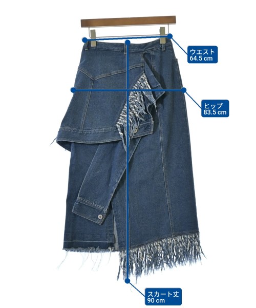 AULA AILA（アウラアイラ）ロング・マキシ丈スカート 紺 サイズ:0(XS位) レディース/2200650444027