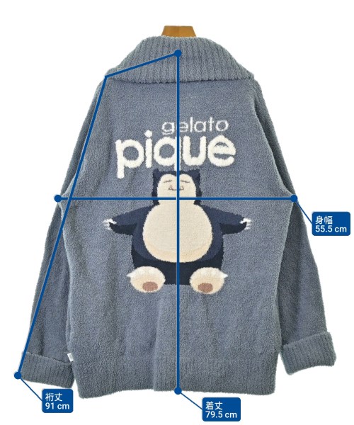 gelato pique（ジェラートピケ）カーディガン 青 サイズ:S-M レディース/2200611849083