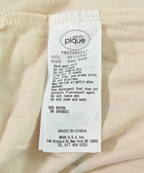 gelato pique（ジェラートピケ）Tシャツ・カットソー オレンジ サイズ:F レディース/2200673969170