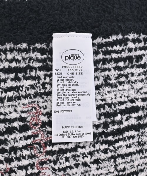 gelato pique（ジェラートピケ）小物類（その他） 黒 サイズ:ONE レディース/2200640426088