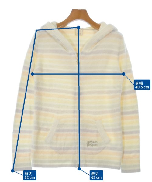 gelato pique（ジェラートピケ）パーカー 白 サイズ:F レディース/2200644630030