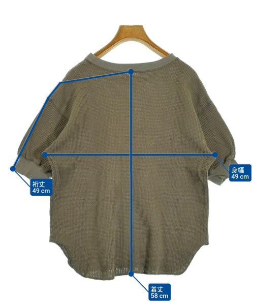 OSHIMA REI（オオシマ　レイ）Tシャツ・カットソー カーキ サイズ:F レディース/2200631847090
